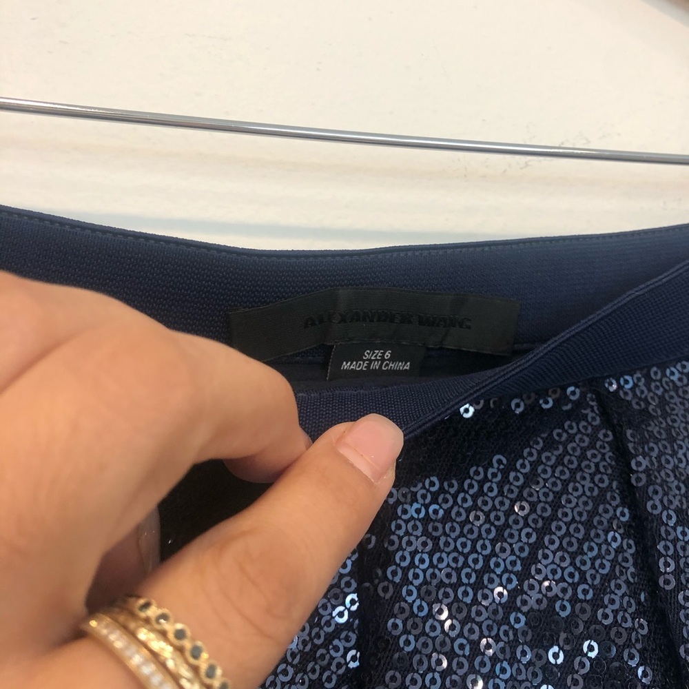 Alexander Wang sequin navy skirt - Picture 5 of 7